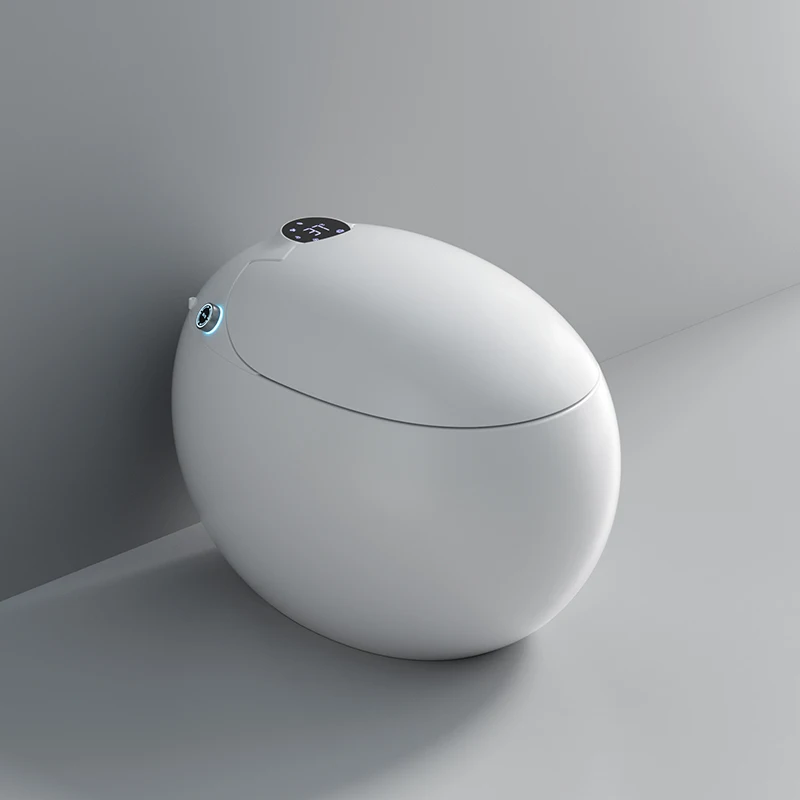 Sanitary Ware Egg Shape Electric Automatic Flush Bathroom Ceramic Intelligent Smart Toilet
Sanitary Ware Egg Shape Electric Automatic Flush Bathroom Ceramic Intelligent Smart Toilet
