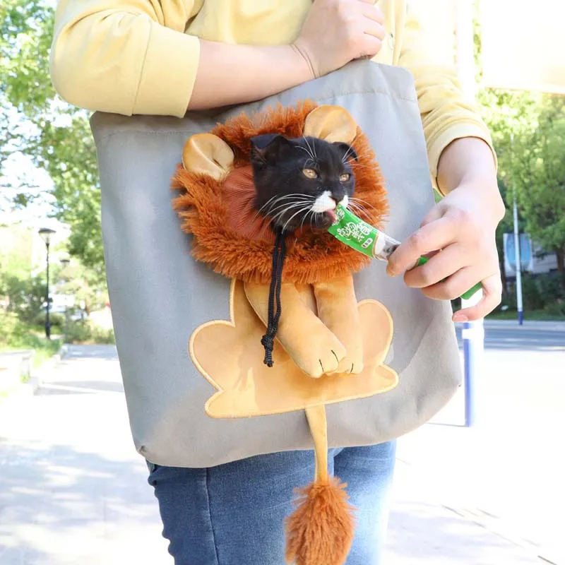 Soft Pet Carriers Cute Lion Design Portable Breathable Bag Cat Dog Carrier Bags Outgoing Travel Pets Handbag with Safety Zippers
Soft Pet Carriers Cute Lion Design Portable Breathable Bag Cat Dog Carrier Bags Outgoing Travel Pets Handbag with Safety Zippers