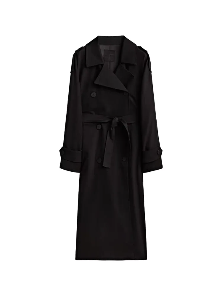 Women 2022 New Fashion black belt decoration Trench Coat Vintage Long Sleeve Pockets Female Outerwear Chic Overcoat
Women 2022 New Fashion black belt decoration Trench Coat Vintage Long Sleeve Pockets Female Outerwear Chic Overcoat