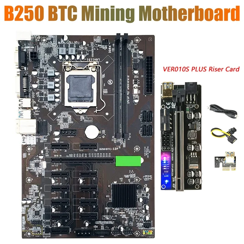 Материнская плата для майнинга BTC B250 с VER010S PLUS, 12x, слот для графической карты LGA 1151 DDR4 USB3.0 для майнинга BTC
Материнская плата для майнинга BTC B250 с VER010S PLUS, 12x, слот для графической карты LGA 1151 DDR4 USB3.0 для майнинга BTC