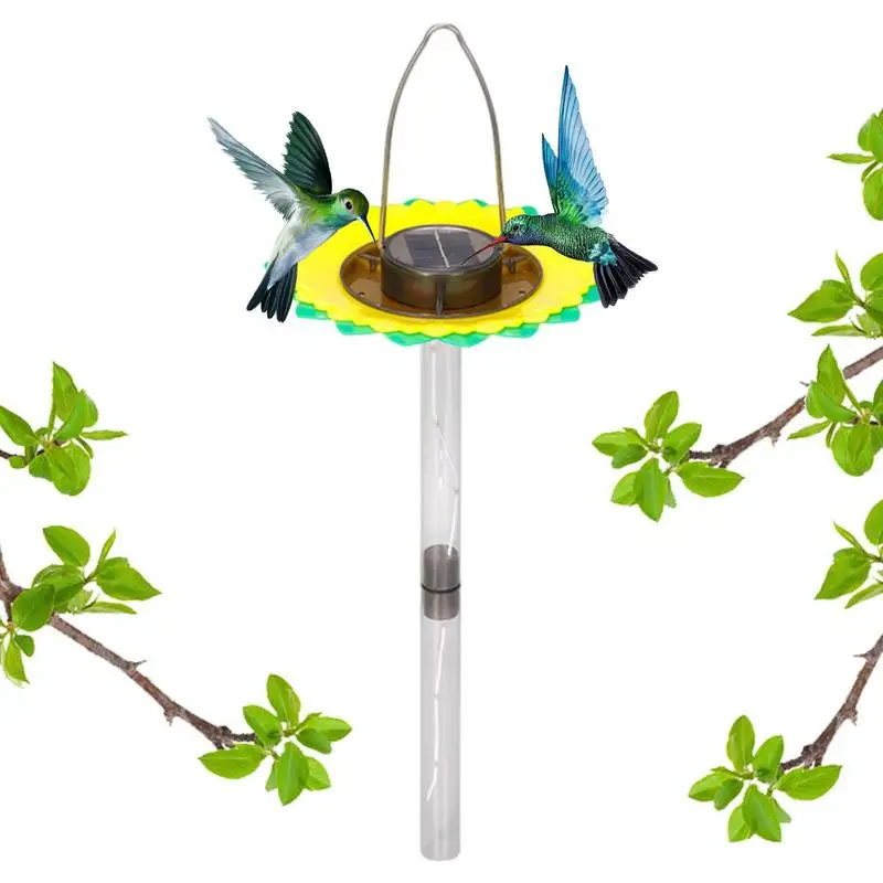 

Solar Wild Bird Feeder Solar Standing Tray Bowl For Outdoor Squirrel Proof Sunflower Bird Feeder Garden Decor Stake For