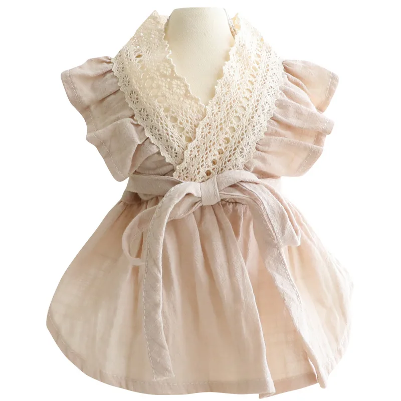 Summer Dog Dress Cotton Linen Pet Clothing For Small Dogs Cats Beige Girl Dresses Pets Thin Lace Costumes French Bulldog Skirt
Summer Dog Dress Cotton Linen Pet Clothing For Small Dogs Cats Beige Girl Dresses Pets Thin Lace Costumes French Bulldog Skirt