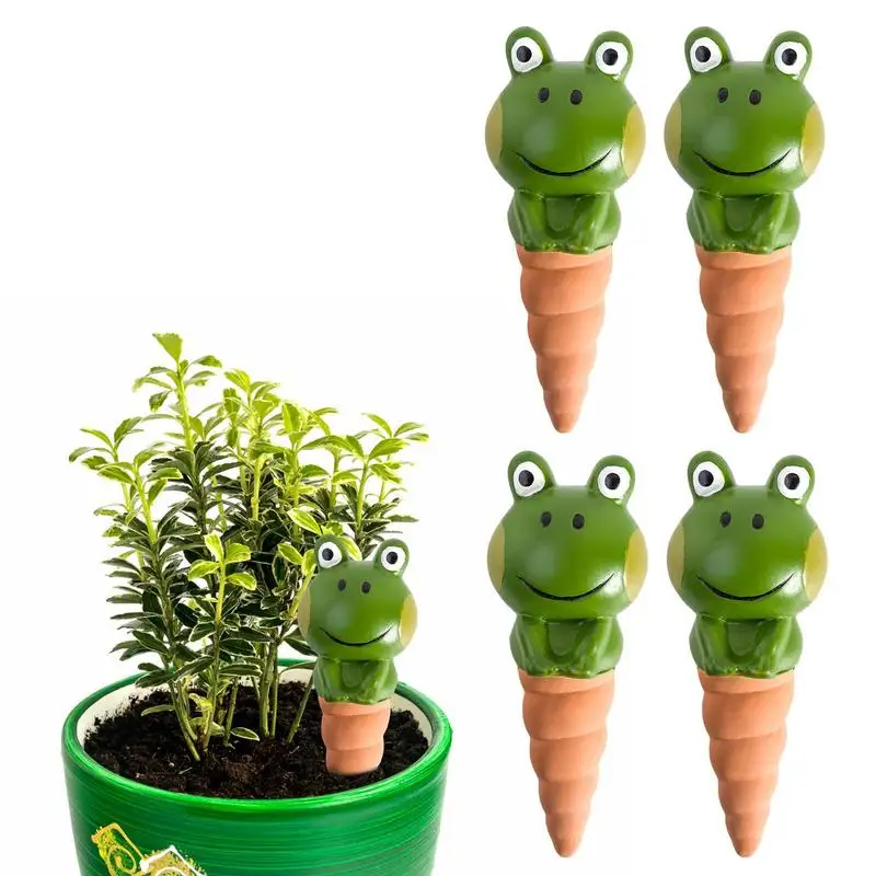 Self Watering Spikes Cute Frog Shape Automatic Clay Watering Stakes 4pcs Water Dripper Device Garden Tools For Indoor & Outdoor
Self Watering Spikes Cute Frog Shape Automatic Clay Watering Stakes 4pcs Water Dripper Device Garden Tools For Indoor & Outdoor