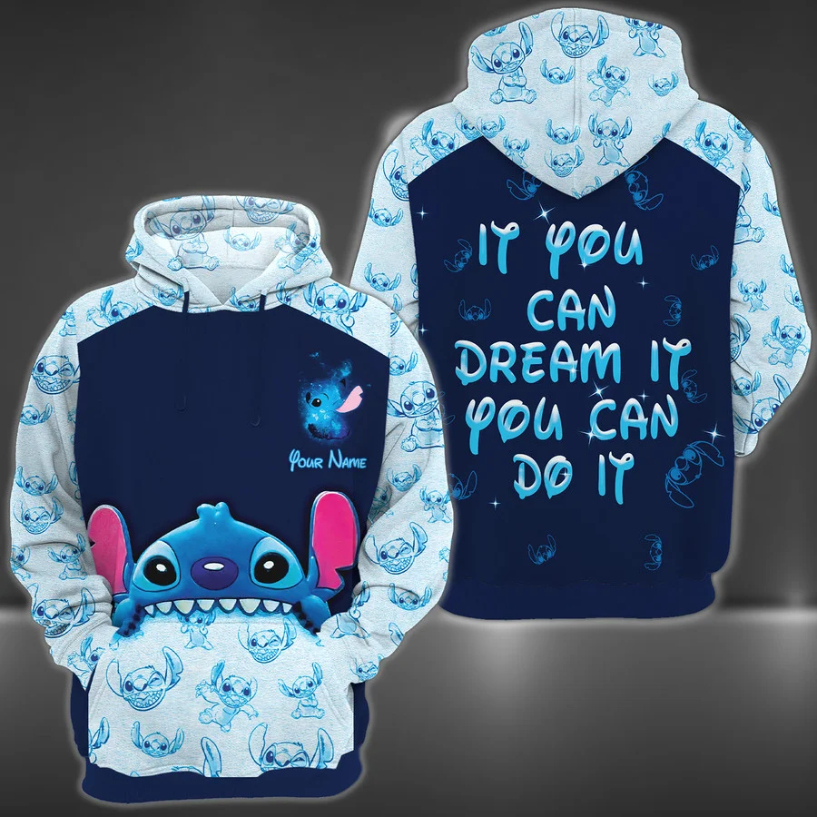Disney Fashion 3D Hoodie IF YOU CAN DREAM IT YOU CAN DO IT - PERSONALIZED STITCH CARTOON HOODIE UNISEX GIFT FOR WOMAN
Disney Fashion 3D Hoodie IF YOU CAN DREAM IT YOU CAN DO IT - PERSONALIZED STITCH CARTOON HOODIE UNISEX GIFT FOR WOMAN