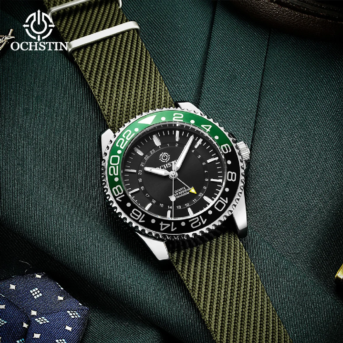 OCHSTIN Orginal Quartz Mens Watch Waterproof 24 Hours Time Zone Luxury Male Wristwatches Luminous Hands Rotating Bezel Design
OCHSTIN Orginal Quartz Mens Watch Waterproof 24 Hours Time Zone Luxury Male Wristwatches Luminous Hands Rotating Bezel Design