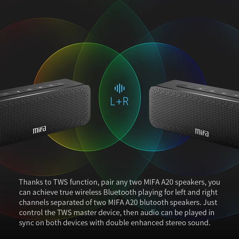 Металлическая портативная колонка MIFA A20, Bluetooth колонка с насыщенными басами, беспроводная колонка Bluetooth 4.2, цифровая колонка с 3D звуком, гарнитура с микрофоном, TWS
Металлическая портативная колонка MIFA A20, Bluetooth колонка с насыщенными басами, беспроводная колонка Bluetooth 4.2, цифровая колонка с 3D звуком, гарнитура с микрофоном, TWS