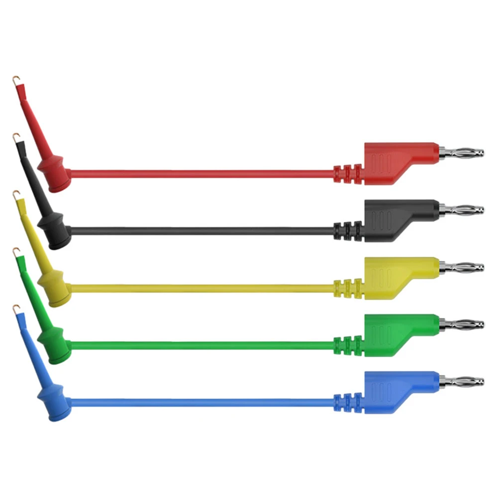 Test Leads Kit 5Pcs 4MM Banana Plug to Test Hook Clip Multimeter Leads Stackable Cable Wire 1M Easy to Use Reliable Performance
Test Leads Kit 5Pcs 4MM Banana Plug to Test Hook Clip Multimeter Leads Stackable Cable Wire 1M Easy to Use Reliable Performance