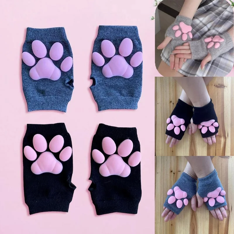 Women 3D Silicone Cat Paw Claw Gloves Winter Faux Fur Cute Kitten Fingerless Mittens Gloves Halloween Christmas Party Gifts
Women 3D Silicone Cat Paw Claw Gloves Winter Faux Fur Cute Kitten Fingerless Mittens Gloves Halloween Christmas Party Gifts