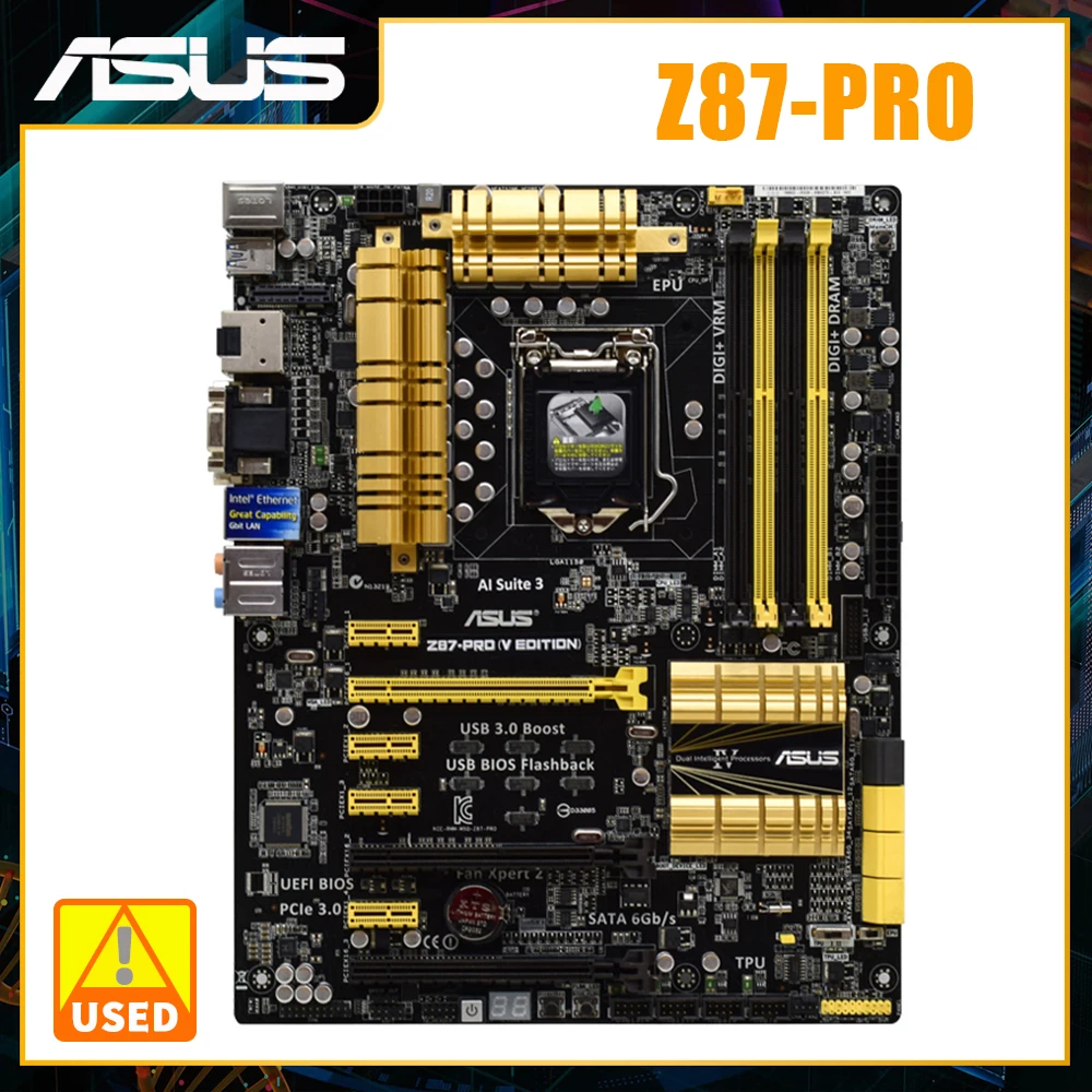 Материнская плата ASUS Z87-PRO (V EDITION) 1150, материнская плата DDR3 Intel Z87 32 Гб, поддержка Core i7 i5 i3 процессоров 3xPCI-E 3,0 X16 HDMI USB3.0
Материнская плата ASUS Z87-PRO (V EDITION) 1150, материнская плата DDR3 Intel Z87 32 Гб, поддержка Core i7 i5 i3 процессоров 3xPCI-E 3,0 X16 HDMI USB3.0