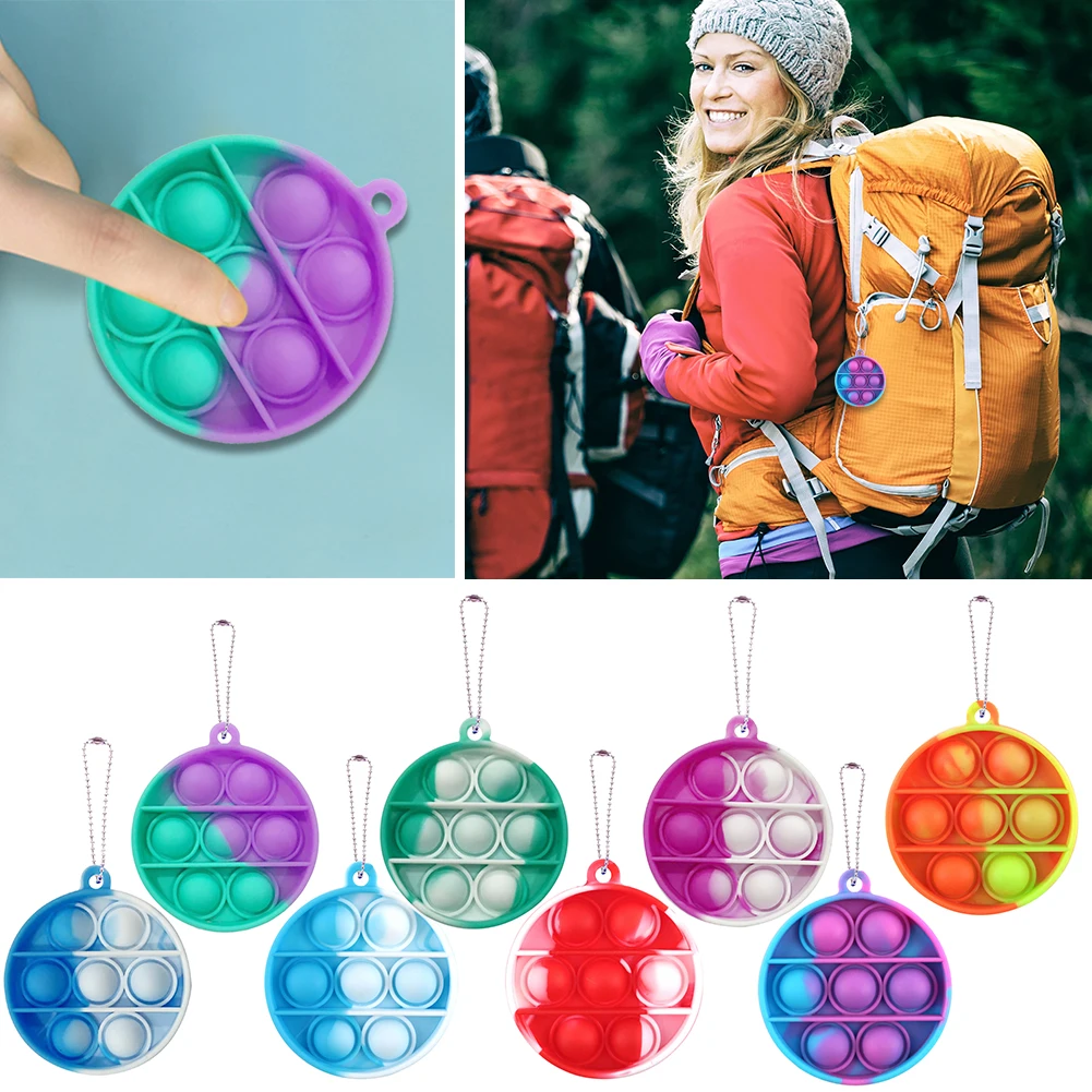 Silicone Push Bubble Round Shape Keychain Sensory Fidget Toys for Autism Stress Reliever Anxiety Relief Adult Child Keychain
Silicone Push Bubble Round Shape Keychain Sensory Fidget Toys for Autism Stress Reliever Anxiety Relief Adult Child Keychain