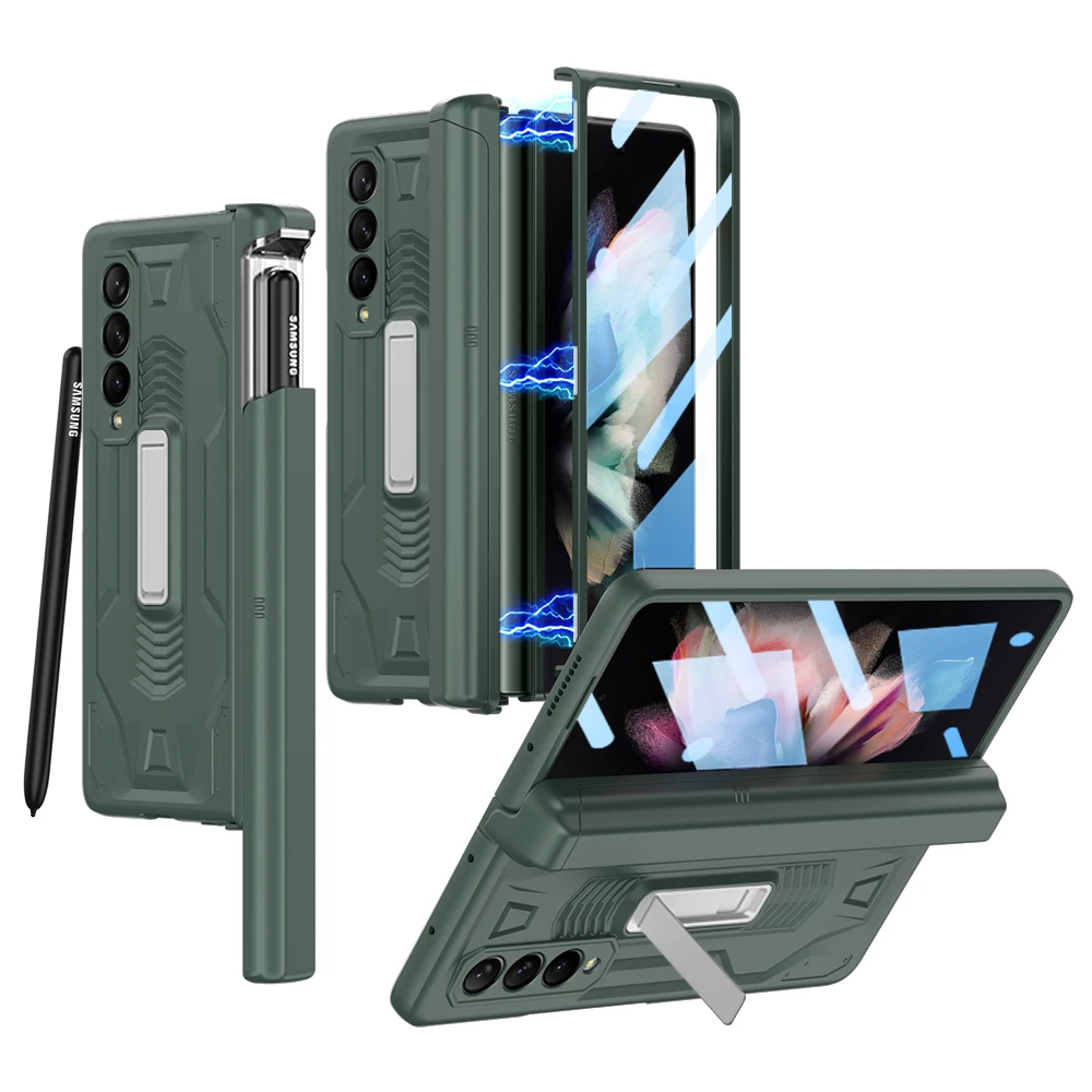 Kickstand Portable Full Coverage Glass Film Case for Samsung Galaxy Z Fold 4 5G Fold3 Fold4 Fold 3 Zfold3 Zfold4 Phone Cover
Kickstand Portable Full Coverage Glass Film Case for Samsung Galaxy Z Fold 4 5G Fold3 Fold4 Fold 3 Zfold3 Zfold4 Phone Cover