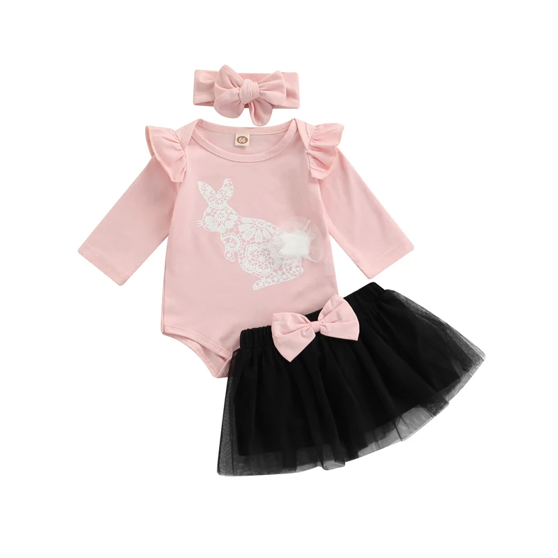 Newborn Toddler Baby's Clothes Girls Kids Romper Long Sleeve Rabbit Print Tops With Elastic Waist Skirt Bowknot Headband Outfits
Newborn Toddler Baby's Clothes Girls Kids Romper Long Sleeve Rabbit Print Tops With Elastic Waist Skirt Bowknot Headband Outfits