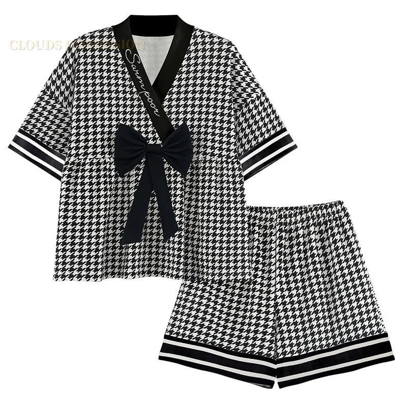 Summer Brand PJ Short Pajamas for Women Sleepwear Female Pajama Sets Pyjamas Casual Loungewear Sets Homewear Niighwear Fashion
Summer Brand PJ Short Pajamas for Women Sleepwear Female Pajama Sets Pyjamas Casual Loungewear Sets Homewear Niighwear Fashion