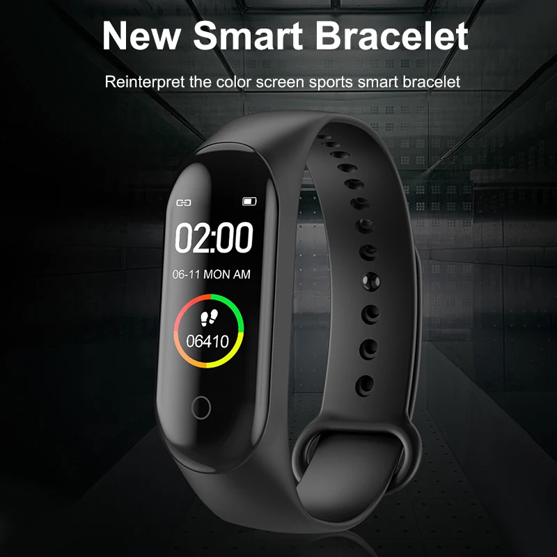 M4 Smart Watch Wristband IP68 Waterproof Fitness Tracker Smart Watch 3 colors Blood Pressure Heart Rate Monitor Health Wristband
M4 Smart Watch Wristband IP68 Waterproof Fitness Tracker Smart Watch 3 colors Blood Pressure Heart Rate Monitor Health Wristband