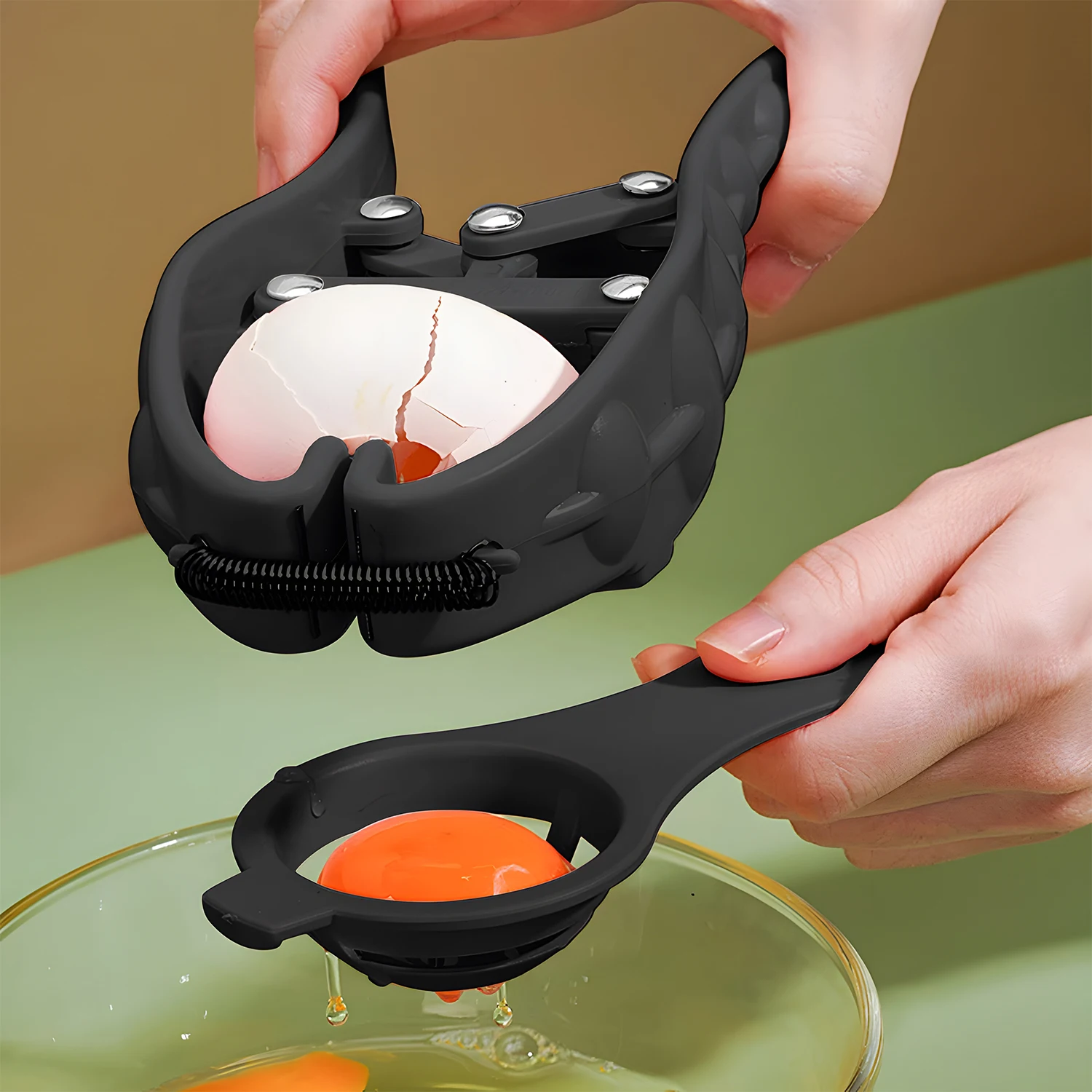

Manual Egg Tools Eggs White Yolk Separator Cutter Kitchenware Gadget Beat Slice Eggs Plastic Quick Opener Kitchen Accessories