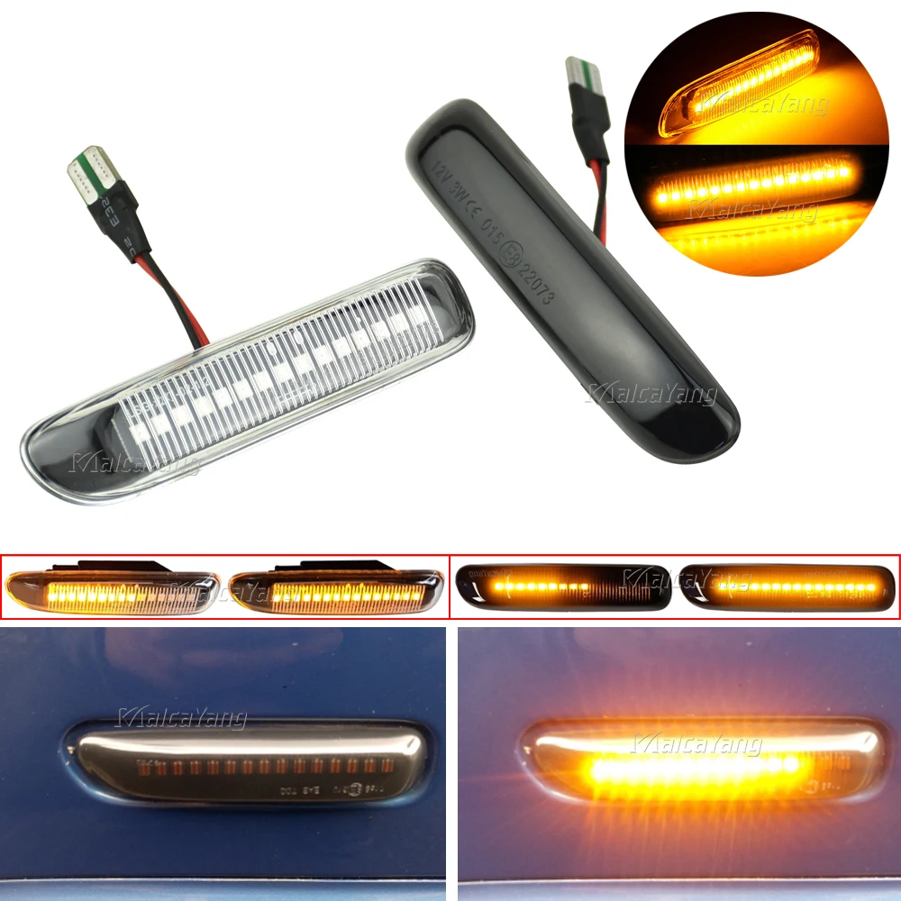 LED Dynamic Turn Signal Lamp Sequential Side Marker Indicator Light For BMW E46 3 Series Limo Coupe Compact Cabriolet Touring
LED Dynamic Turn Signal Lamp Sequential Side Marker Indicator Light For BMW E46 3 Series Limo Coupe Compact Cabriolet Touring