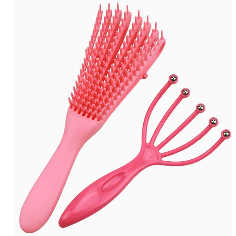 New 2Pcs Scalp Massage Comb Hair Brush Women Detangle Hairbrush Anti-Tie Knot Professional Hair Brush Octopus Type Comb
New 2Pcs Scalp Massage Comb Hair Brush Women Detangle Hairbrush Anti-Tie Knot Professional Hair Brush Octopus Type Comb