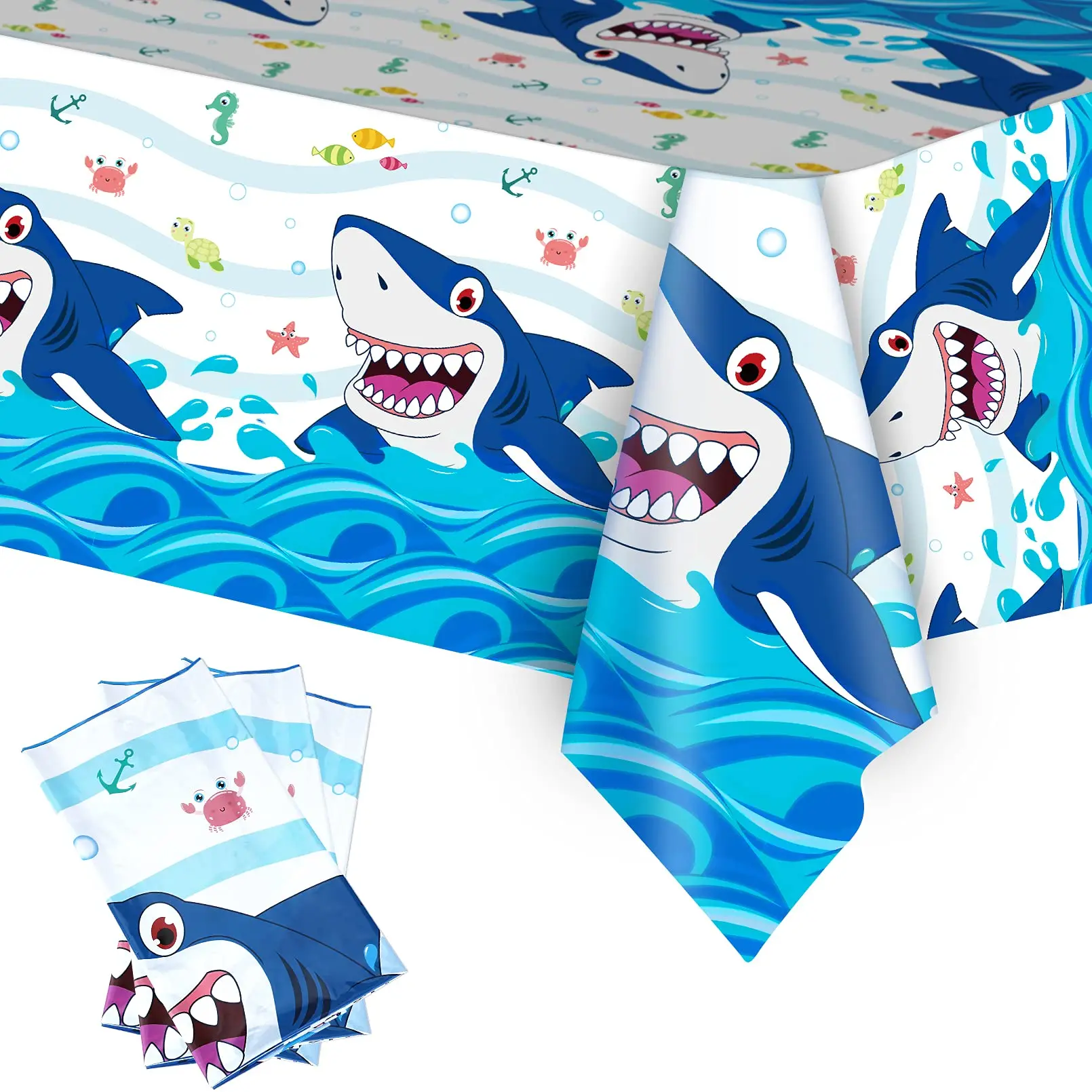 Ocean Tablecloth 220cm*130cm Reusable Table Mat Kids Underwater World Birthday Party Decorations For Shark Theme Party Supplies
Ocean Tablecloth 220cm*130cm Reusable Table Mat Kids Underwater World Birthday Party Decorations For Shark Theme Party Supplies