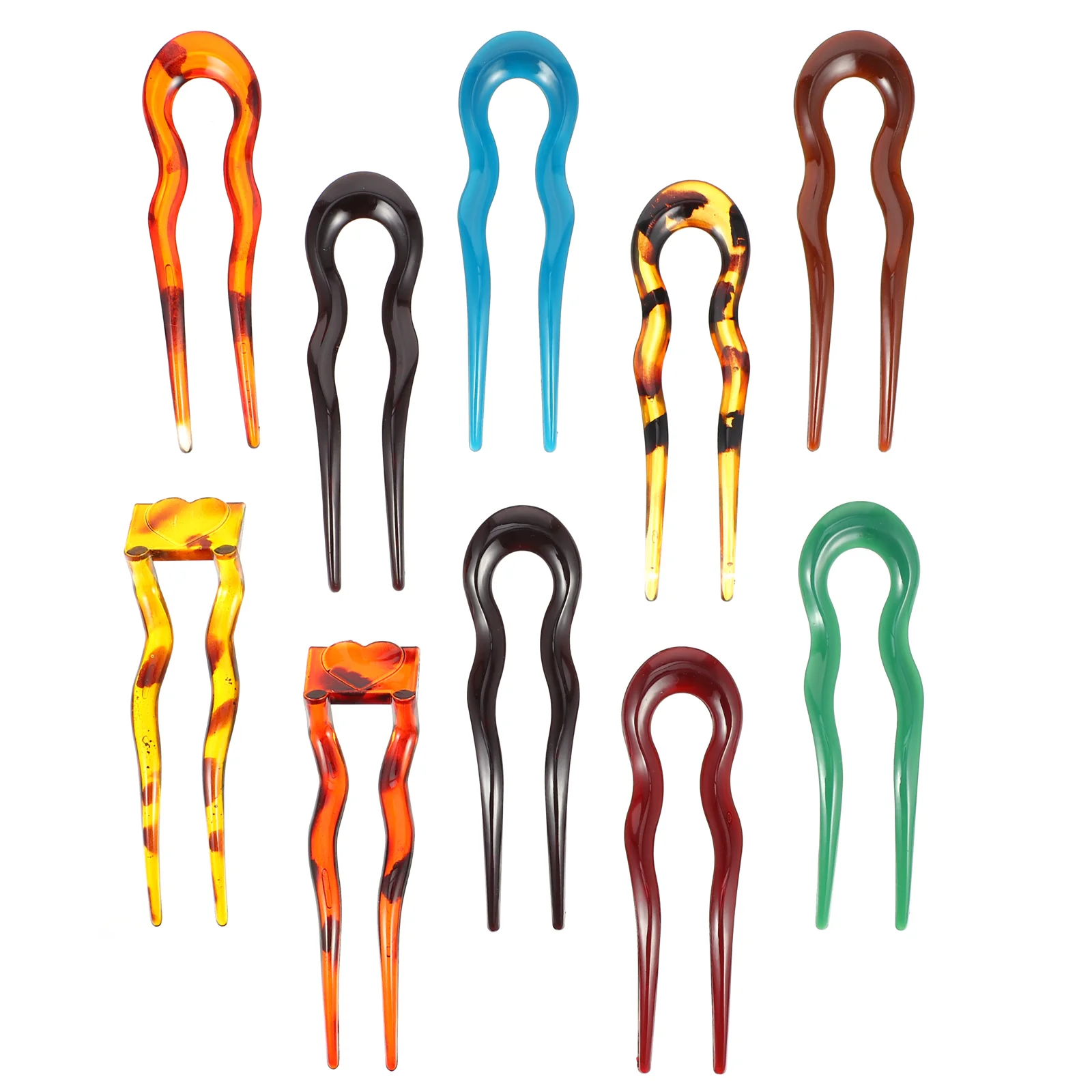 10 Pcs Simple U Hair Chopsticks Shape Forks Hairpins Girls Elegant U-shaped Head-wears French Style Resin Lady Barrettes
10 Pcs Simple U Hair Chopsticks Shape Forks Hairpins Girls Elegant U-shaped Head-wears French Style Resin Lady Barrettes