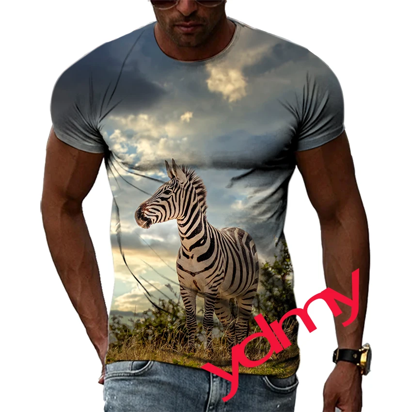 Tide Fashion Summer Zebra Picture Men's T-shirt Casual Print Tees Hip Hop Personality Round Neck Short Sleev Quick Drying
Tide Fashion Summer Zebra Picture Men's T-shirt Casual Print Tees Hip Hop Personality Round Neck Short Sleev Quick Drying
