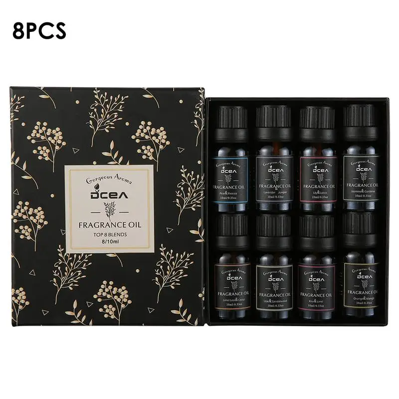 

Pcs Kits Pure Natural Essential Oils Gift Set Eucalyptus Lavender Mint Lemon Bergamot Tea Tree Purify Air Diffuser Aroma Oil