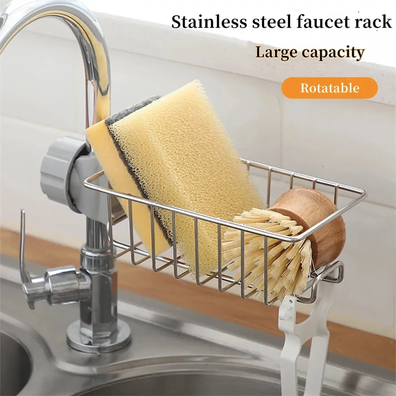 Stainless Steel Faucet Rack Kitchen Storage Shelf Sponge Dish Cloth Finishing Rack Drain Rack Pool Rag Storage Drain Dry Rack
Stainless Steel Faucet Rack Kitchen Storage Shelf Sponge Dish Cloth Finishing Rack Drain Rack Pool Rag Storage Drain Dry Rack