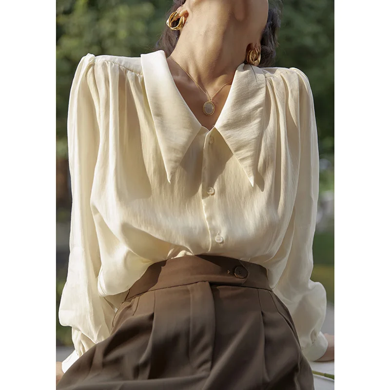 French Retro Puff Sleeve Shirt Women Autumn 2022 New Design Chic Top Korean Fashion Long Sleeve Blouse Camisas Mujer
French Retro Puff Sleeve Shirt Women Autumn 2022 New Design Chic Top Korean Fashion Long Sleeve Blouse Camisas Mujer