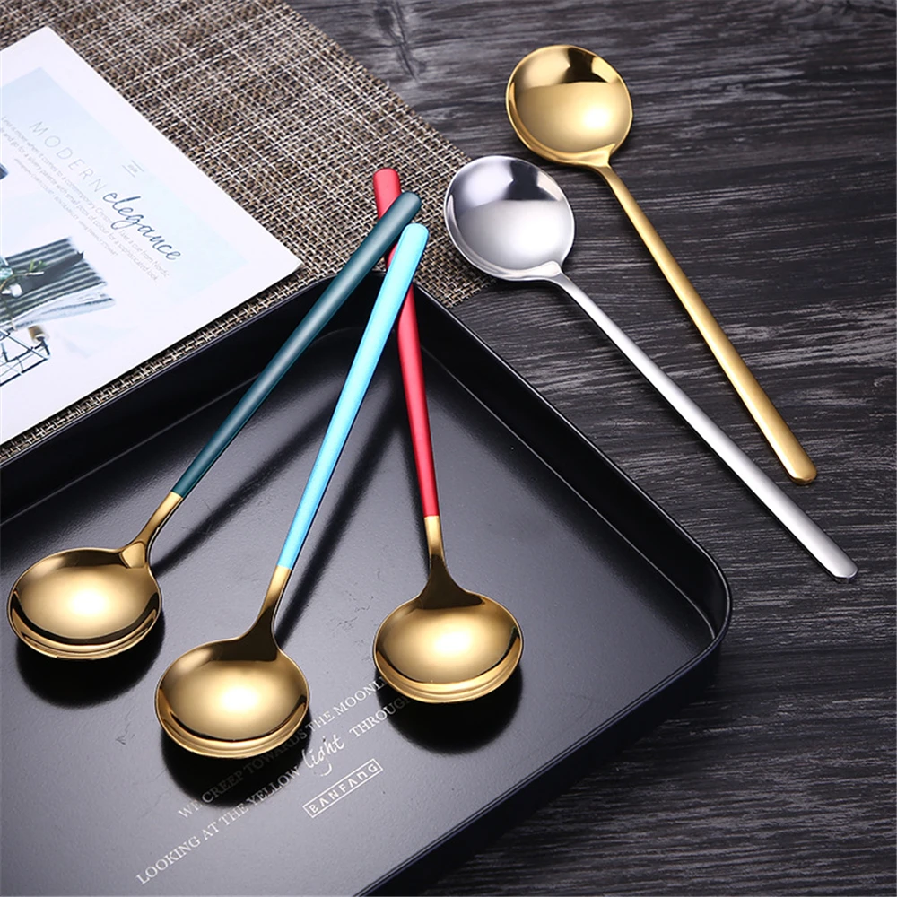 304 Stainless Steel Spoon Round Spoon Long Handle Bibimbap Spoon Creative Spoon Ice Cream Dessert Scoop Bar Dinning Room
304 Stainless Steel Spoon Round Spoon Long Handle Bibimbap Spoon Creative Spoon Ice Cream Dessert Scoop Bar Dinning Room