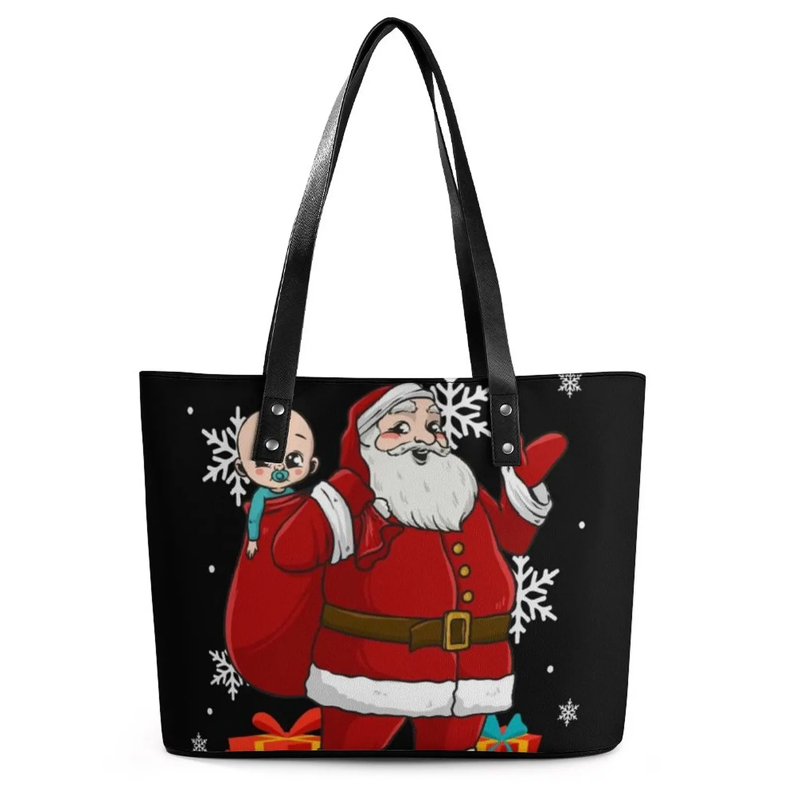 Christmas Santa Claus And Baby Handbags Pregnancy Announcement Beach Tote Bag Leisure Shoulder Bag Designer Handle Shopper Bags
Christmas Santa Claus And Baby Handbags Pregnancy Announcement Beach Tote Bag Leisure Shoulder Bag Designer Handle Shopper Bags