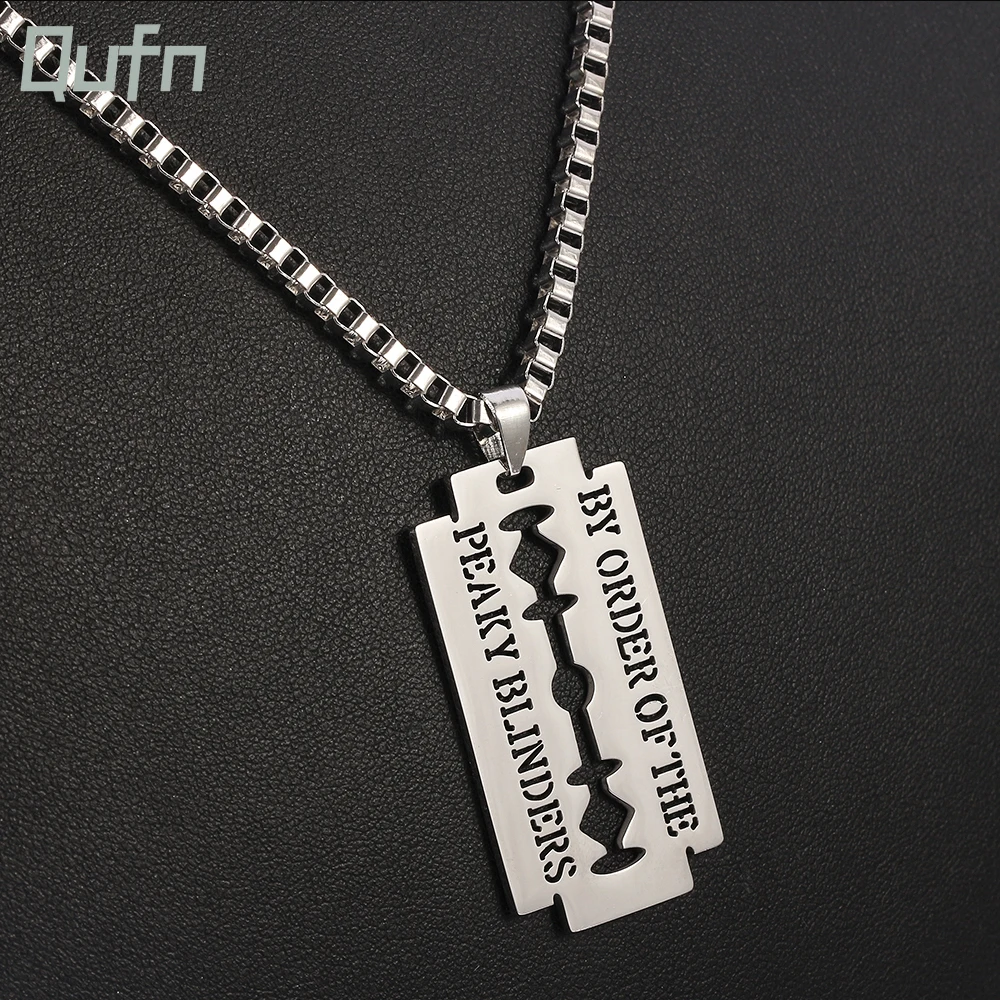 Razor Blade Necklace Movie Jewelry Peaky Blinders Blade Pendants Necklaces Stainless Steel Style Accessories for Women Men Gift
Razor Blade Necklace Movie Jewelry Peaky Blinders Blade Pendants Necklaces Stainless Steel Style Accessories for Women Men Gift