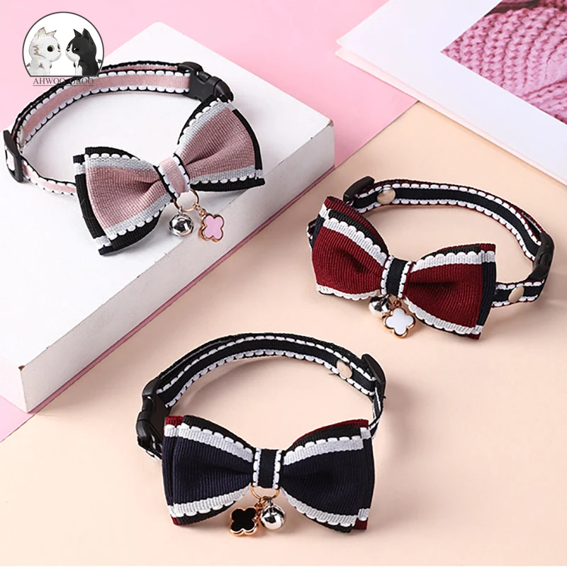 New Cute Pet Girl Cat Dog Collar Adjustable Bow Bells Collar Cat Necklace Fashion Accessories Pet Puppy Kitten Pendant Supplies
New Cute Pet Girl Cat Dog Collar Adjustable Bow Bells Collar Cat Necklace Fashion Accessories Pet Puppy Kitten Pendant Supplies