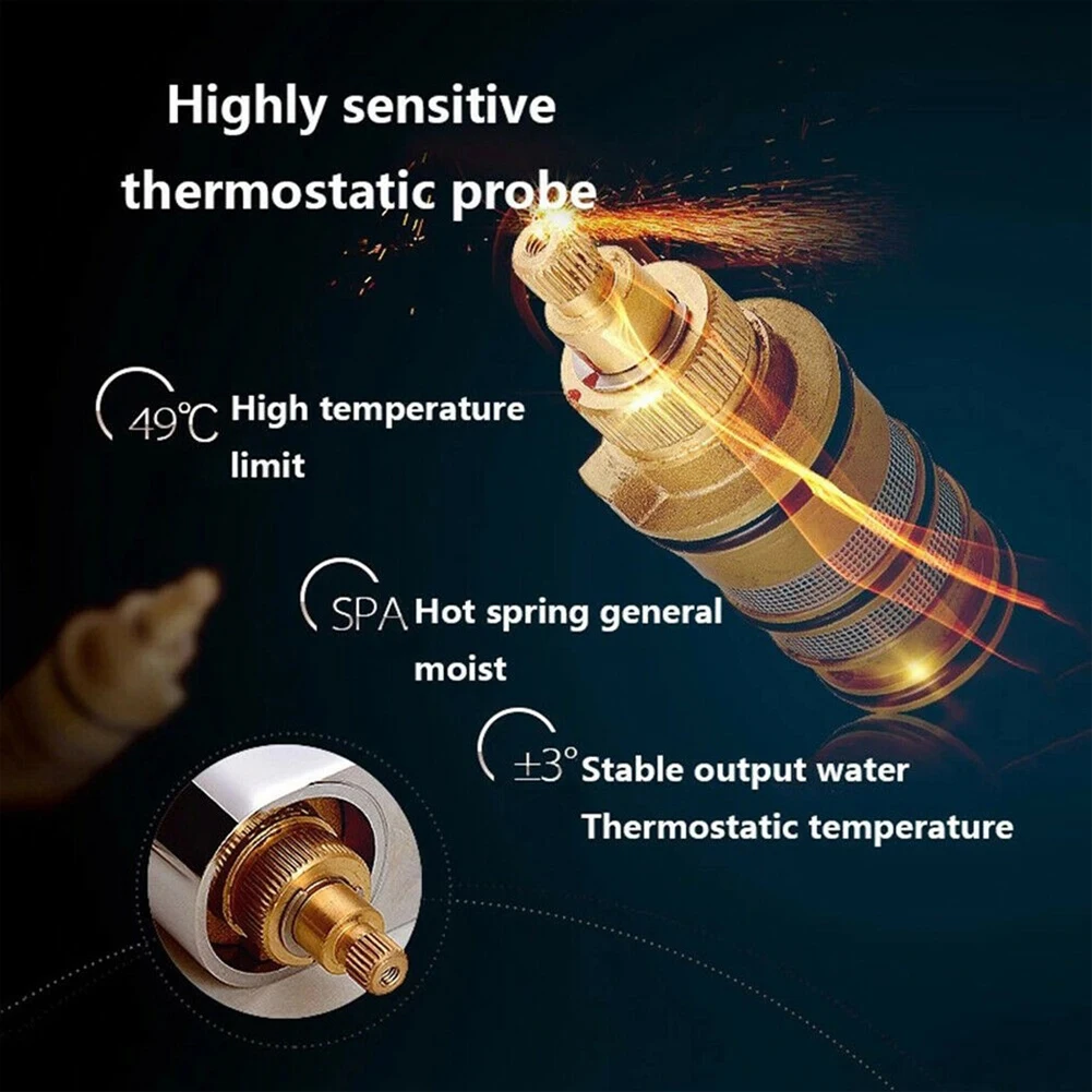 Thermostatic Cartridge Shower Brass Replacement Mixer Valve Bar Repair Kit Bathroom Child Pet Bathing Comfort Sturdy And Durable
Thermostatic Cartridge Shower Brass Replacement Mixer Valve Bar Repair Kit Bathroom Child Pet Bathing Comfort Sturdy And Durable