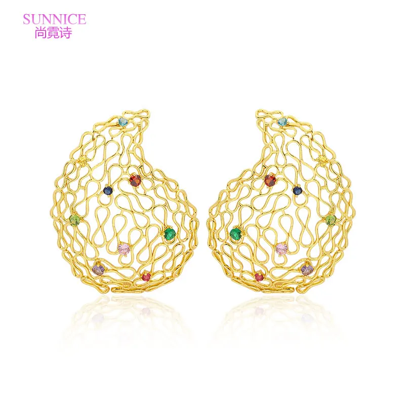 SUNNICE ажурные Серьги Дубай 18k с покрытием Gokd, ювелирные изделия, аксессуары, большие серьги из искусственной кожи для африканского свадебного...
SUNNICE ажурные Серьги Дубай 18k с покрытием Gokd, ювелирные изделия, аксессуары, большие серьги из искусственной кожи для африканского свадебного...