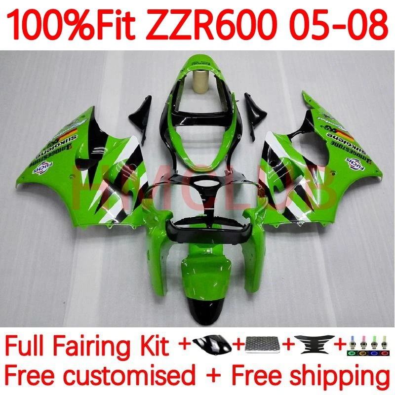 Инъекция OEM для KAWASAKI NINJA ZZR-600 ZZR600 green stock ZZR 600 600CC 2005 2006 2007 2008 ZX600 05 06 07 08 обтекатель 54No.7 
Инъекция OEM для KAWASAKI NINJA ZZR-600 ZZR600 green stock ZZR 600 600CC 2005 2006 2007 2008 ZX600 05 06 07 08 обтекатель 54No.7