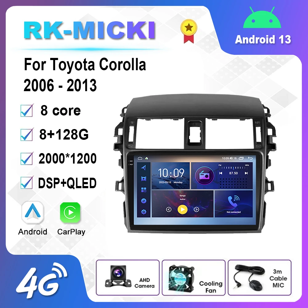 9 Inch Android 12.0 Multimedia Player Auto Radio For Toyota Corolla E140 150 2006-2013 GPS Carplay 4G WiFi DSP Bluetooth
9 Inch Android 12.0 Multimedia Player Auto Radio For Toyota Corolla E140 150 2006-2013 GPS Carplay 4G WiFi DSP Bluetooth