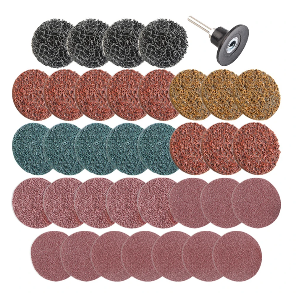 35pcs 2Inch Abrasive Disc Sanding Discs Roll Lock Surface Conditioning Discs R-Type Quick Change Disc With1 Disc Pad Holder
35pcs 2Inch Abrasive Disc Sanding Discs Roll Lock Surface Conditioning Discs R-Type Quick Change Disc With1 Disc Pad Holder