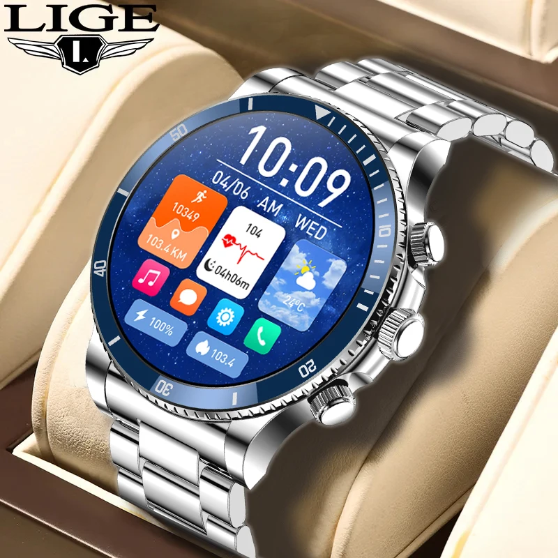 LIGE 1.53 inch Business Smart Watch Business Negotiation Sports Fitness More Convenient Bluetooth Call Health Monitor Smartwatch
LIGE 1.53 inch Business Smart Watch Business Negotiation Sports Fitness More Convenient Bluetooth Call Health Monitor Smartwatch