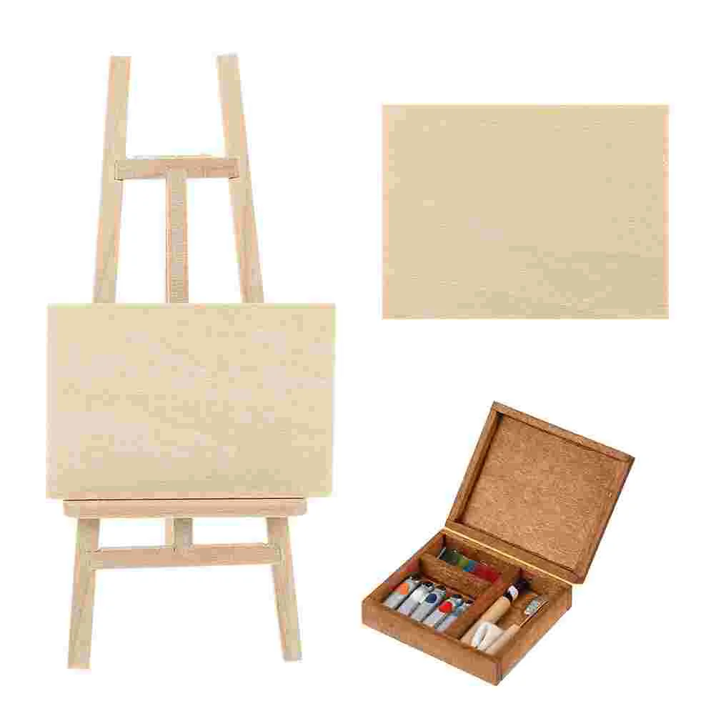 1 set of Mini House Easel Model Wooden Miniature Drawing Board Simulation Pigment
1 set of Mini House Easel Model Wooden Miniature Drawing Board Simulation Pigment