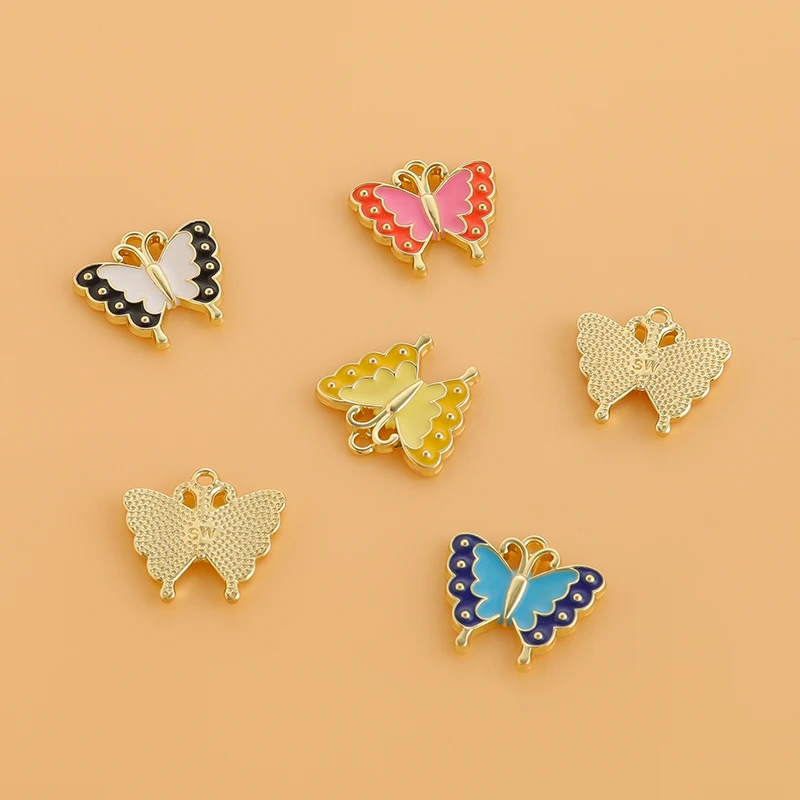 10pcs/lot Cute Drip Oil Butterfly Pendant Charms Supplies for DIY Jewelry Earrings Necklaces Making Findings Accessories
10pcs/lot Cute Drip Oil Butterfly Pendant Charms Supplies for DIY Jewelry Earrings Necklaces Making Findings Accessories