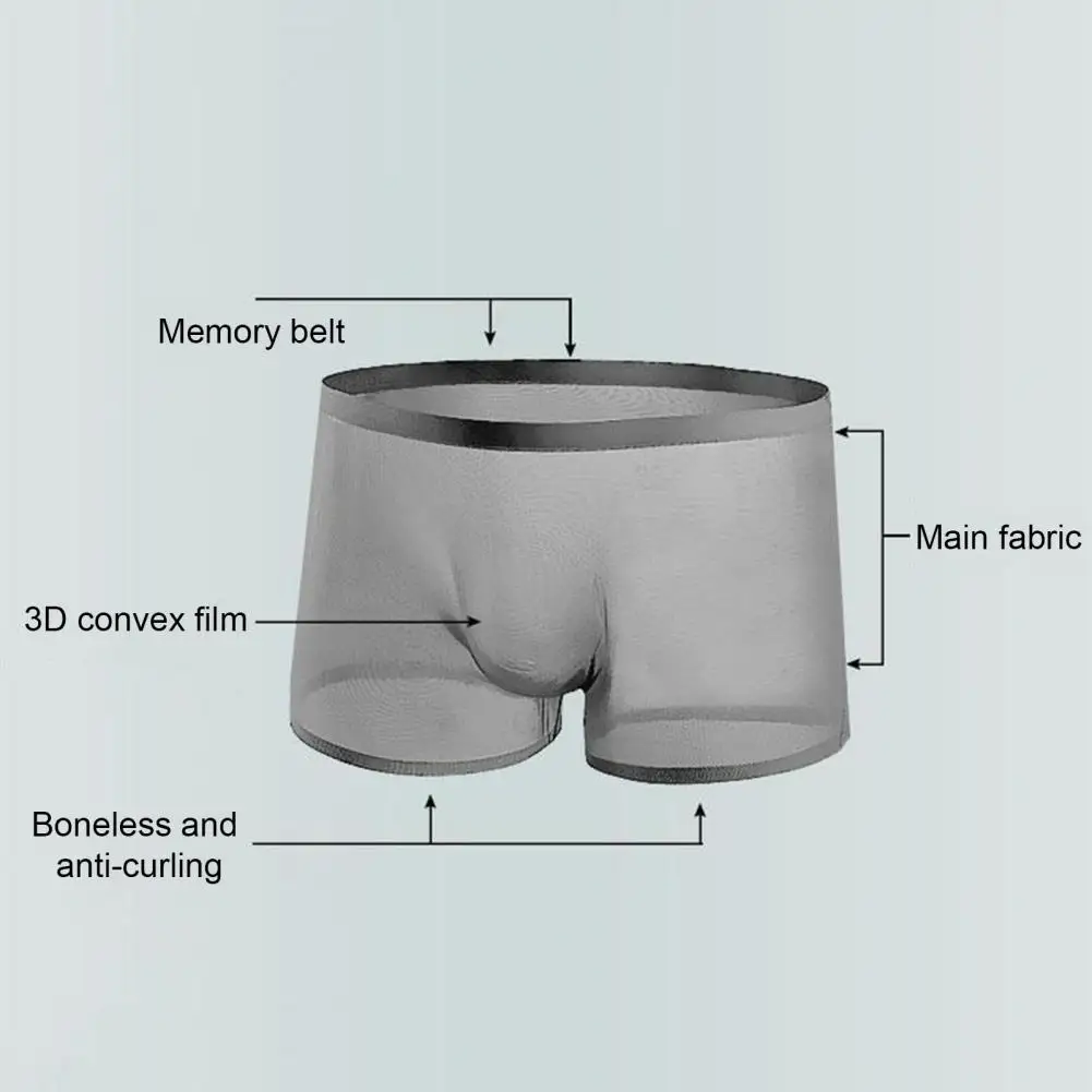 Lightweight Men Underwear Breathable Seamless Sexy Men's Mesh Shorts Ultra-thin See-through Underpants with Mid-rise Fit for Any
Lightweight Men Underwear Breathable Seamless Sexy Men's Mesh Shorts Ultra-thin See-through Underpants with Mid-rise Fit for Any