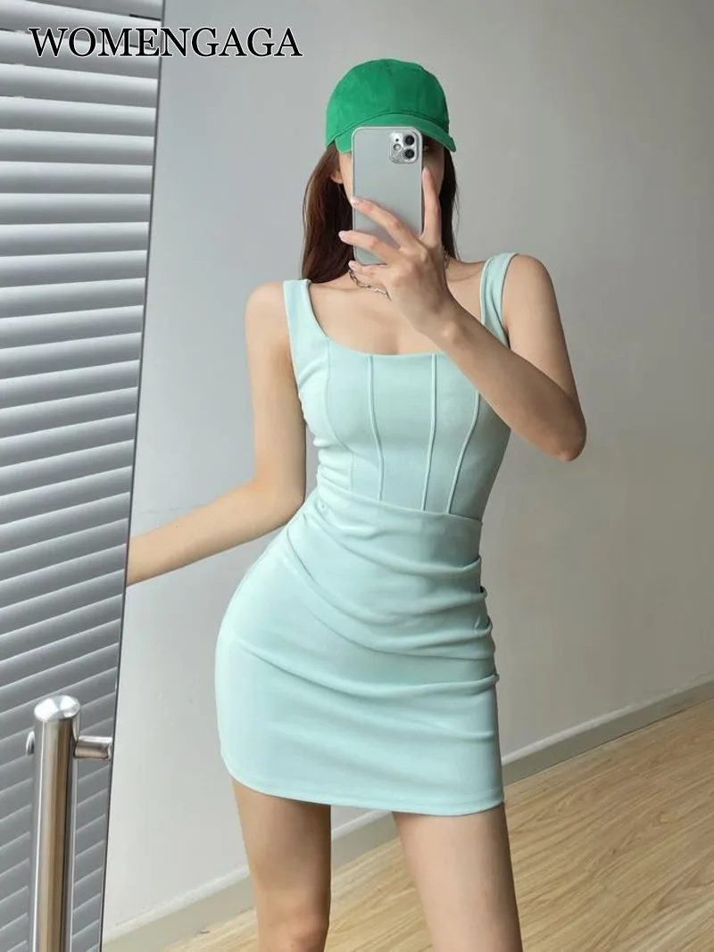 WOMENGAGA Square Neck Fold Waist Slim Hip Tank Mini Dress Women Spicy Girl Short Dresses Fashion Korean Women Tops 2023 K3J9
WOMENGAGA Square Neck Fold Waist Slim Hip Tank Mini Dress Women Spicy Girl Short Dresses Fashion Korean Women Tops 2023 K3J9