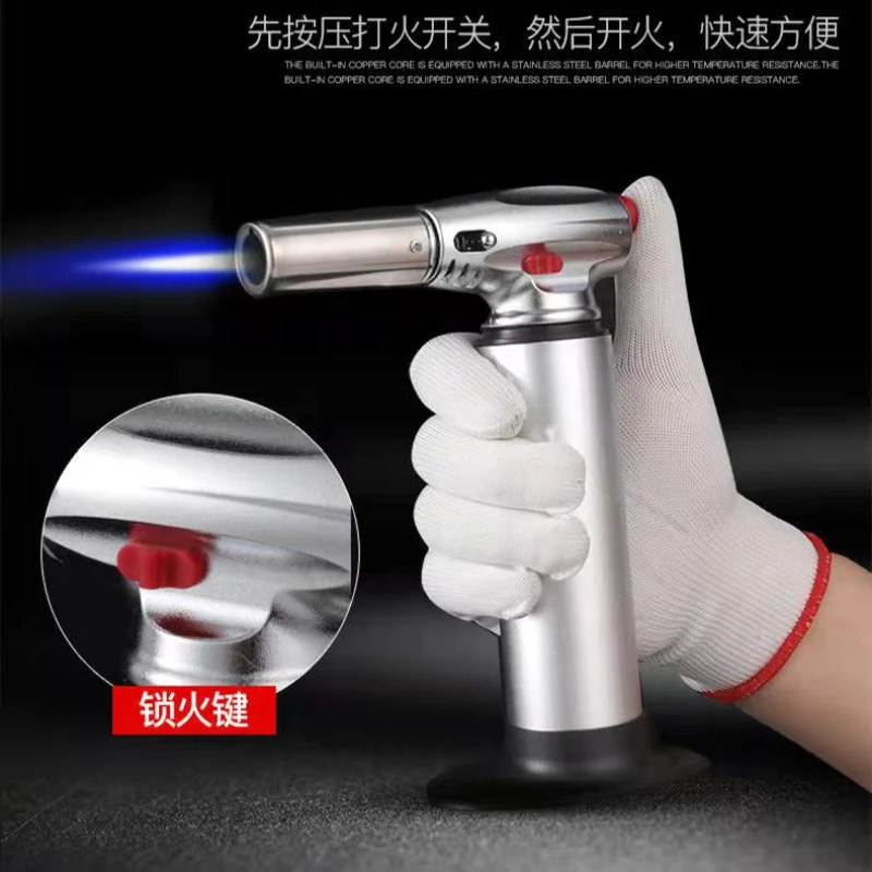 

Kitchen Outdoor Baking BBQ Lighter Spray Gun Torch Pipe Gas Jet Windproof Camping Lighters Turbo Butane Cigarette Cigar 1300 C