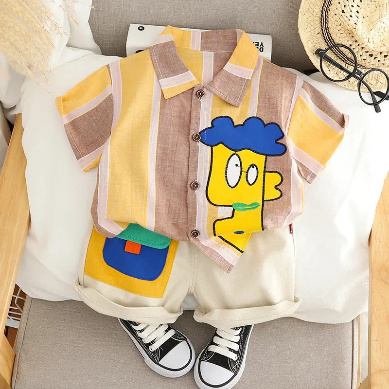 Summer Kids Clothes Boys Baby Cartoon Casual Cotton Short Sleeved Shirt Shorts 2 Pieces 2023 New Korean Fashion Children's Set
Summer Kids Clothes Boys Baby Cartoon Casual Cotton Short Sleeved Shirt Shorts 2 Pieces 2023 New Korean Fashion Children's Set