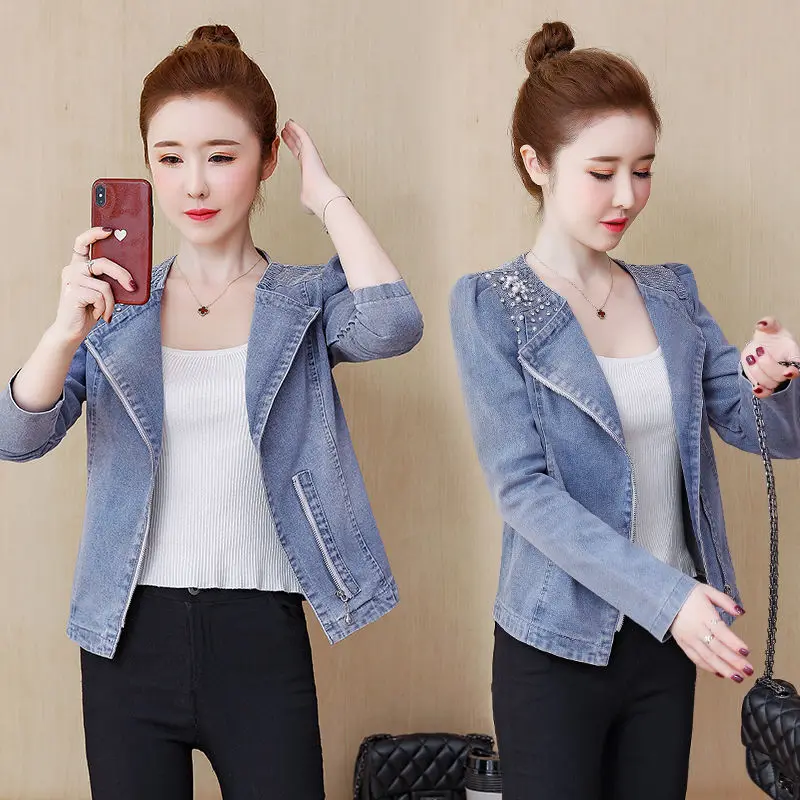 2022 New Women Jackets Denim Cool Soft Casual Long Sleeve Denim Jacket Long Jean Coat Bead Outwear Overcoat Female Tops Q366
2022 New Women Jackets Denim Cool Soft Casual Long Sleeve Denim Jacket Long Jean Coat Bead Outwear Overcoat Female Tops Q366