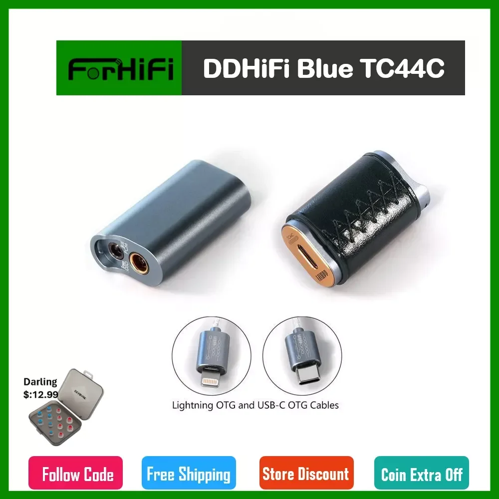 DD ddHiFi Blue TC44C USB-C / Light-ning DAC Amp with 4.4&3.5 Outputs, Dual CS43131 DAC Chips, Native DSD256 and 32bit/384kHz PCM
DD ddHiFi Blue TC44C USB-C / Light-ning DAC Amp with 4.4&3.5 Outputs, Dual CS43131 DAC Chips, Native DSD256 and 32bit/384kHz PCM