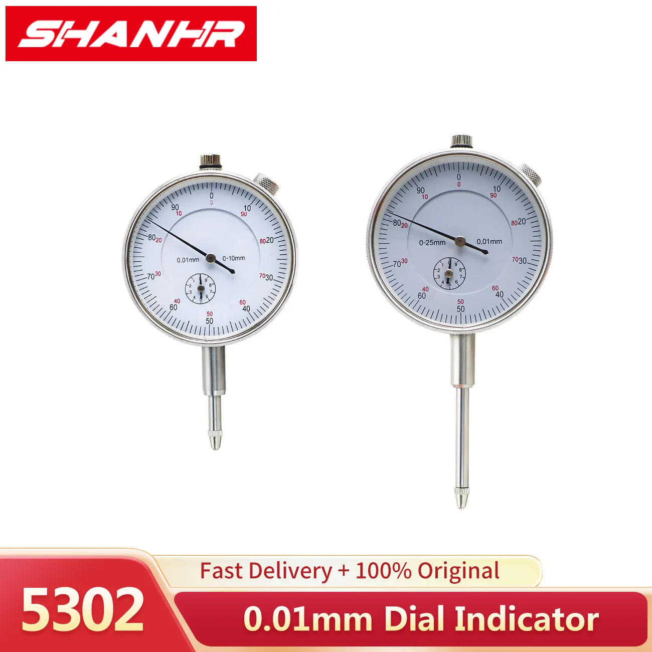 SHANHR Циферблатный индикатор 0-10/25 мм
SHANHR Циферблатный индикатор 0-10/25 мм