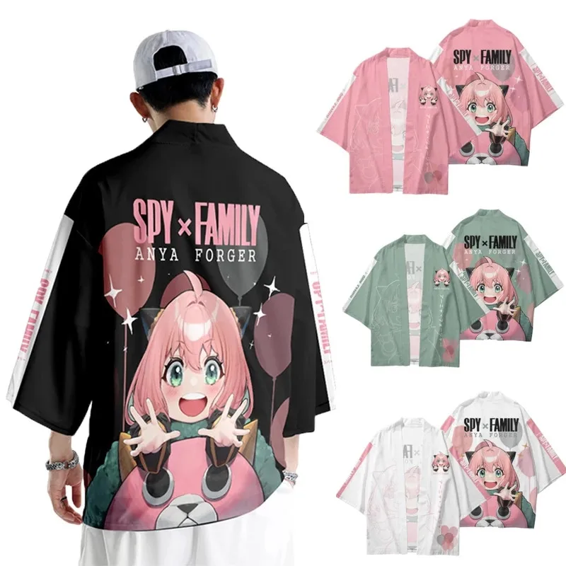 

Anime Spy X Family - Yor Forger Anya Forger Loid Forger 3D Print Kimono Cardigan Summer Shirt Coat for Adults Kids