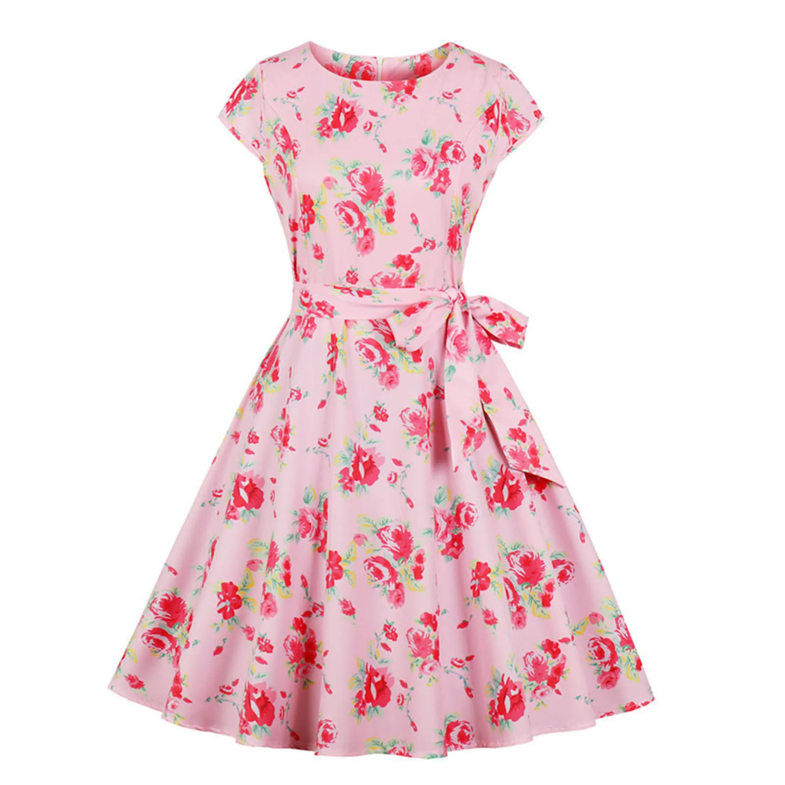Vintage Floral Print Pleated Dress Women Summer Vintage 50s 60s Retro Hepburn Big Swing Bownot Belt Dresses Sexy Party Dresses
Vintage Floral Print Pleated Dress Women Summer Vintage 50s 60s Retro Hepburn Big Swing Bownot Belt Dresses Sexy Party Dresses