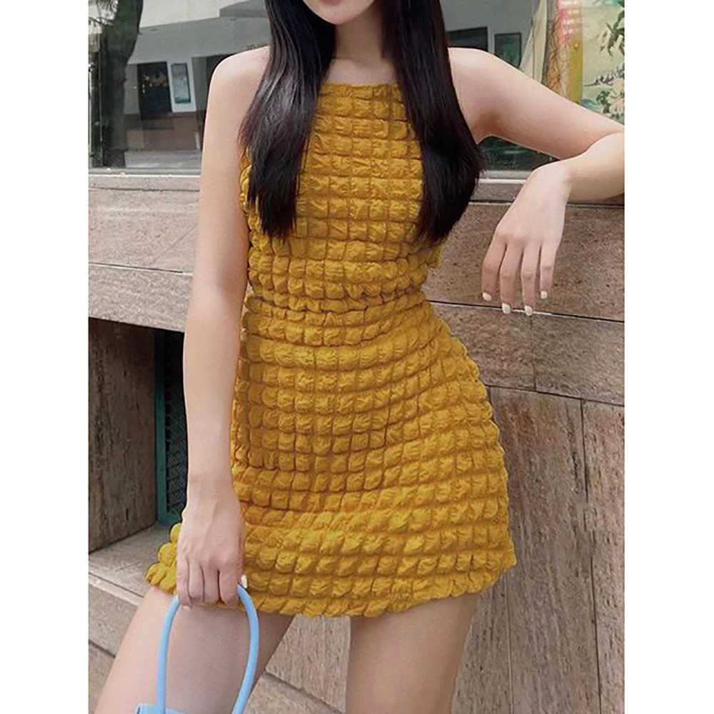 YISOLIFE Женская Клубная одежда Y2K, одежда из 2 предметов, топ без рукавов, мини-юбка с высокой талией, Женский костюм на день рождения
YISOLIFE Женская Клубная одежда Y2K, одежда из 2 предметов, топ без рукавов, мини-юбка с высокой талией, Женский костюм на день рождения