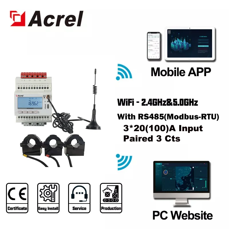 Трехфазный измеритель энергии Iot с поддержкой Wi-Fi, Rs485, Modbus-RTU, MQTT, с входом до 100 А
Трехфазный измеритель энергии Iot с поддержкой Wi-Fi, Rs485, Modbus-RTU, MQTT, с входом до 100 А